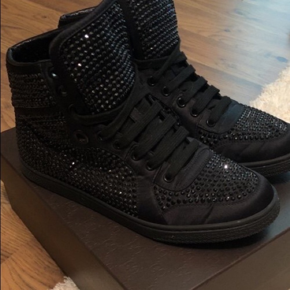Gucci rare high tops rhinestones